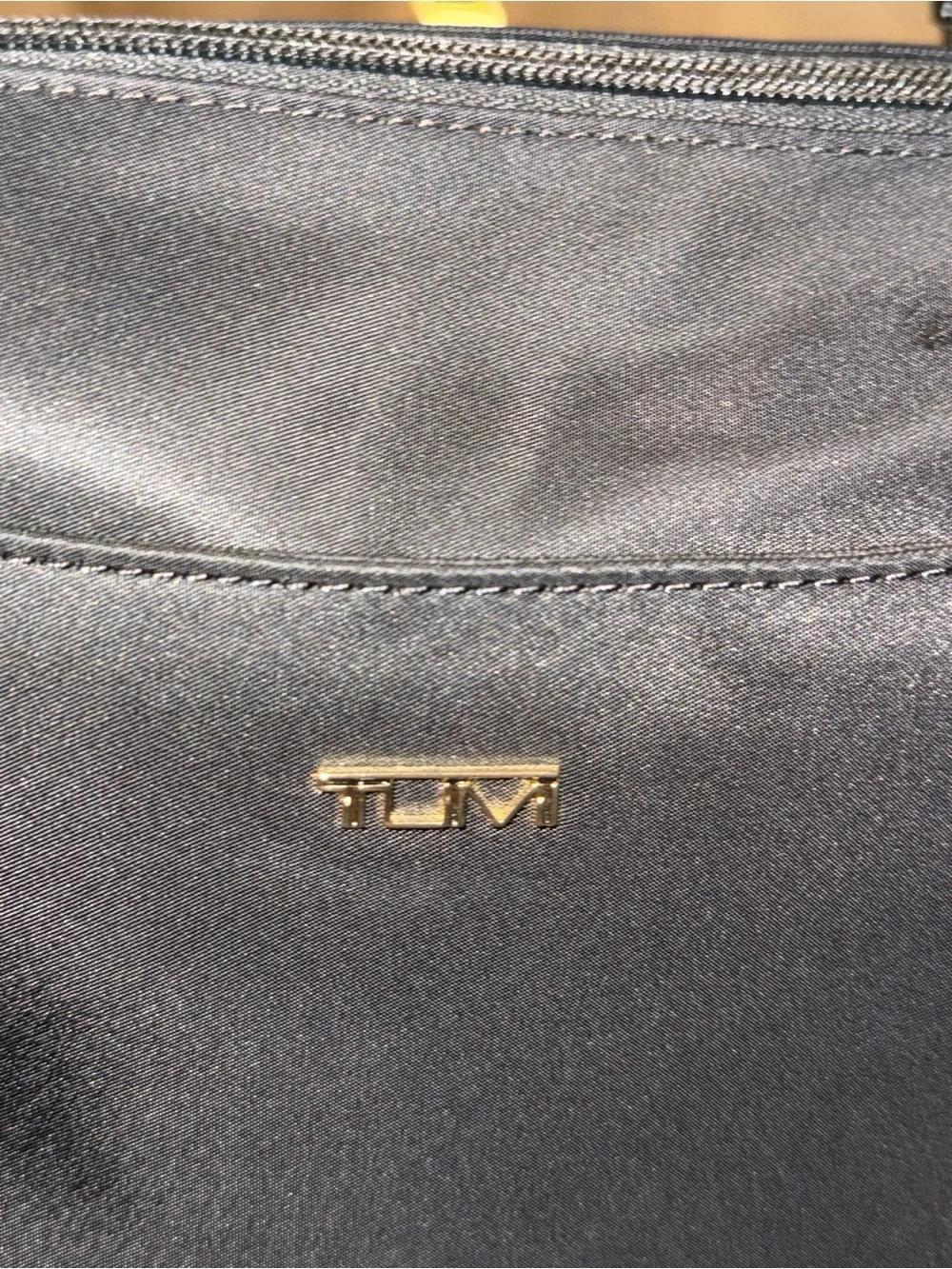Tumi Valetta Large Black Tote with Gold-Trim Tag Fits 15” Labtop Travel